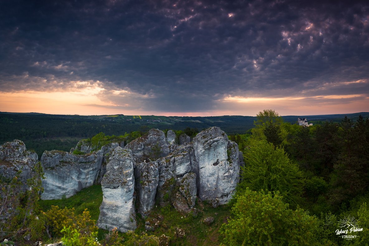 Rocks at Mirów and Bobolice Castle